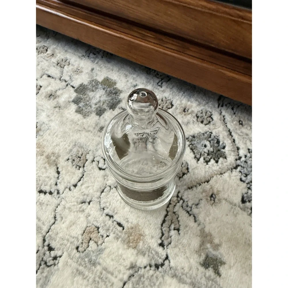 Vintage Jar With Lid/Apothecary W/Gold Trim ~6.5
